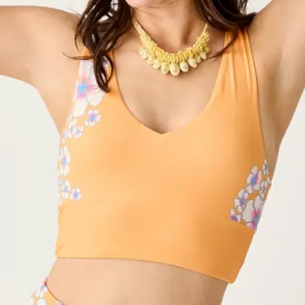 NWT Carve Designs Orange Swim Top Size Small